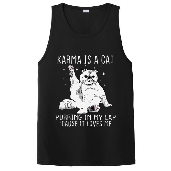 Karma is a Cat Purring in My Lap Cause It's Loves Me PosiCharge Competitor Tank