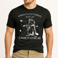 Karma Is A Cat Purring In My Lap Cause It Loves Me Cat Lover Performance Shirt