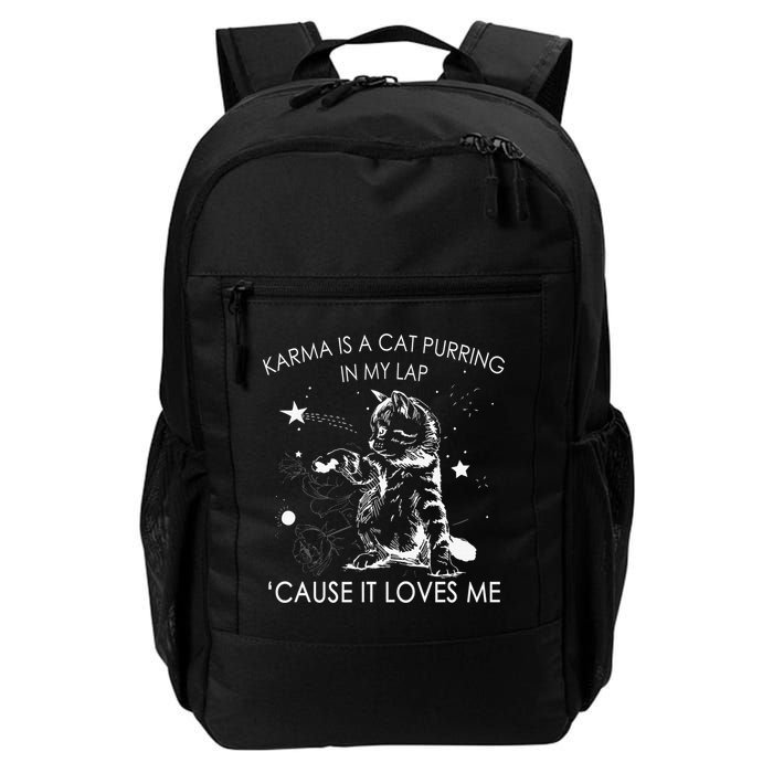 Karma Is A Cat Purring In My Lap Cause It Loves Me Cat Lover Backpack