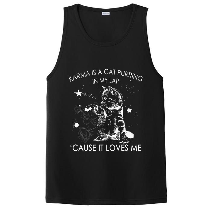 Karma Is A Cat Purring In My Lap Cause It Loves Me Cat Lover PosiCharge Competitor Tank