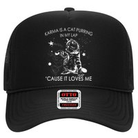 Karma Is A Cat Purring In My Lap Cause It Loves Me Cat Lover Hat