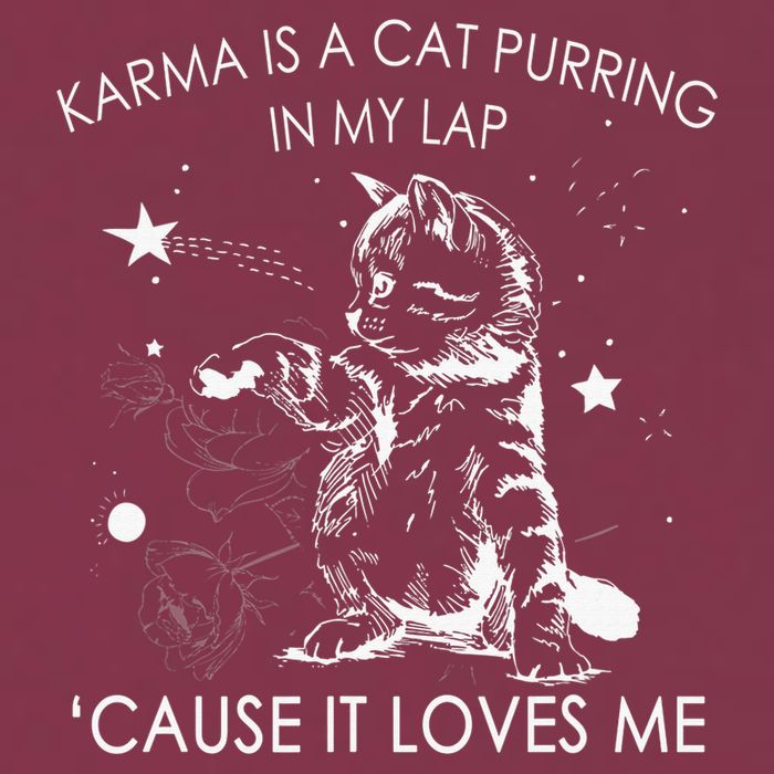 Karma Is A Cat Purring In My Lap Cause It Loves Me Cat Lover 16oz Travel Tumbler