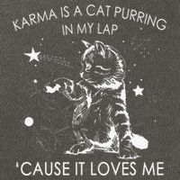 Karma Is A Cat Purring In My Lap Cause It Loves Me Cat Lover Cotton Canvas Backpack