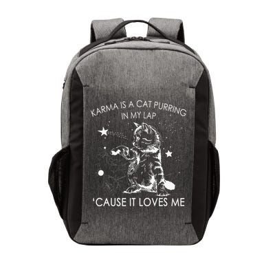 Karma Is A Cat Purring In My Lap Cause It Loves Me Cat Lover Vector Backpack