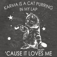 Karma Is A Cat Purring In My Lap Cause It Loves Me Cat Lover Vector Backpack