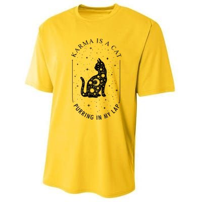 Karma Is A Cat Purring In My Lap Performance Sprint T-Shirt