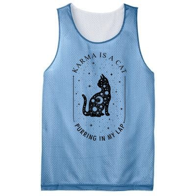 Karma Is A Cat Purring In My Lap Mesh Reversible Basketball Jersey Tank