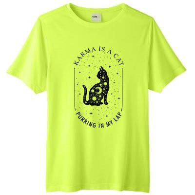 Karma Is A Cat Purring In My Lap Tall Fusion ChromaSoft Performance T-Shirt