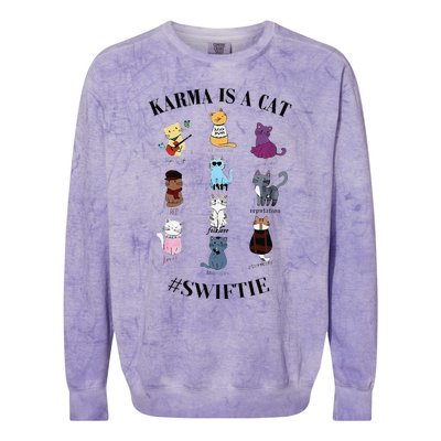 Karma Is A Cat Colorblast Crewneck Sweatshirt