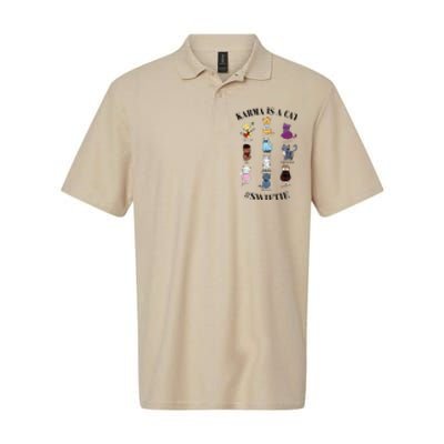 Karma Is A Cat Softstyle Adult Sport Polo