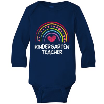 Kindergarten I Am A Kindergarten Teacher Funny Gift Baby Long Sleeve Bodysuit