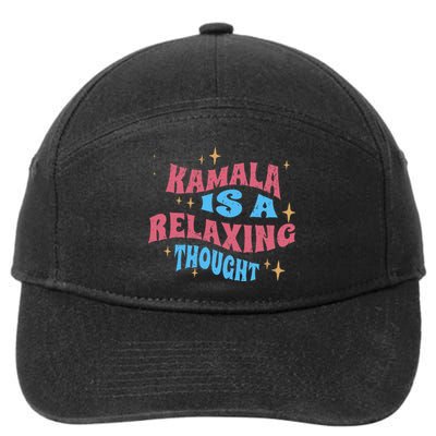 Kamala Is A Relaxing Thought Harris Walz 2024 7-Panel Snapback Hat