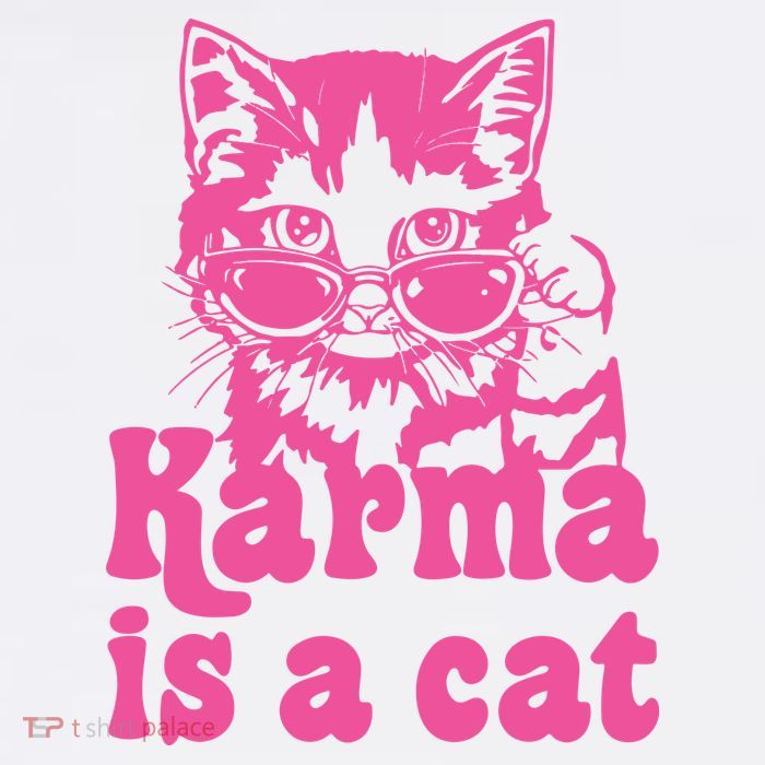 Karma Is A Cat Funny Karma Cool Comfort Performance Bucket Hat