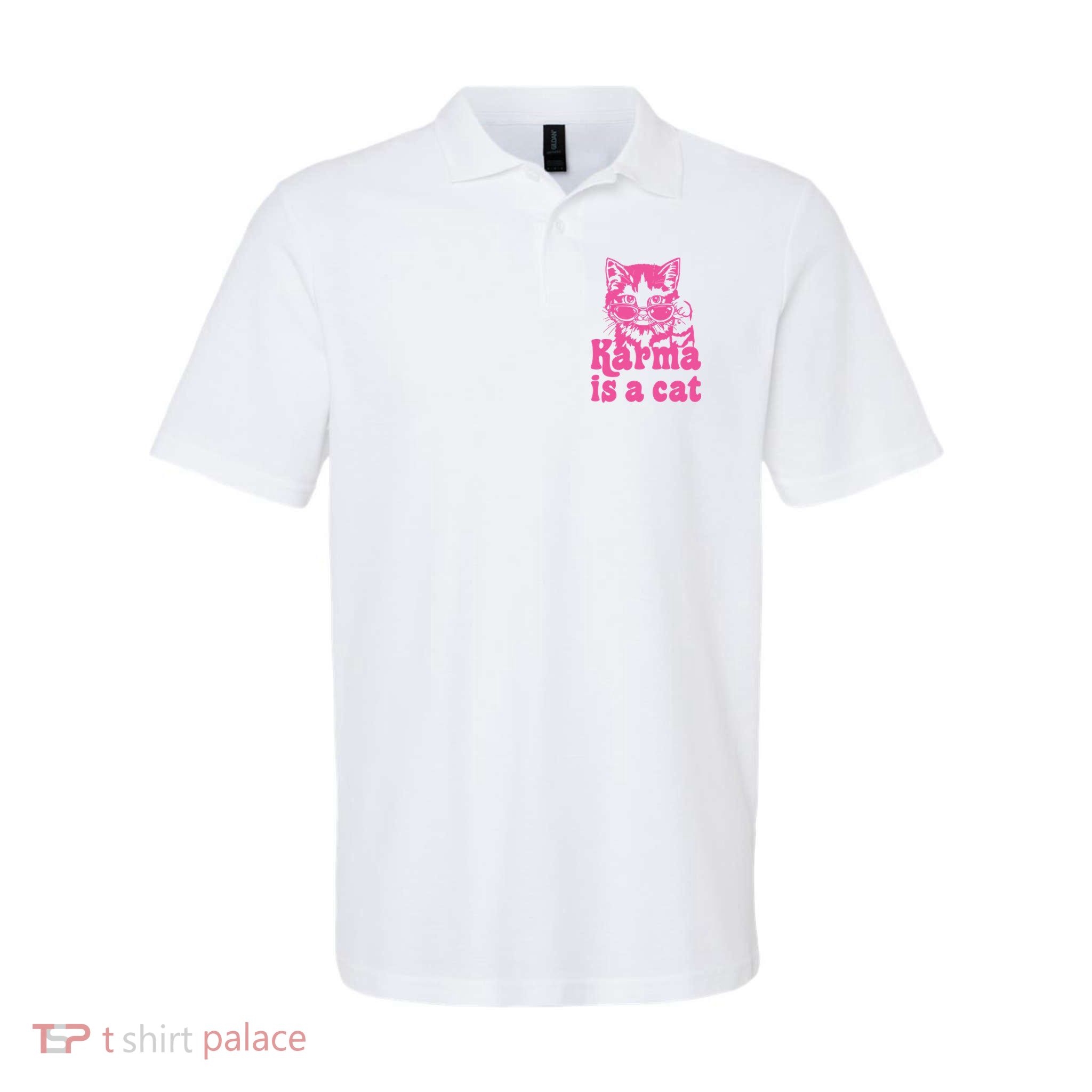 Karma Is A Cat Funny Karma Polo