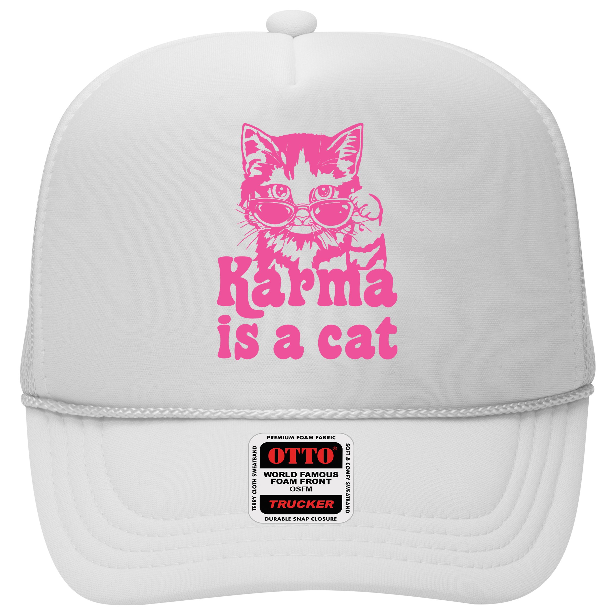 Karma Is A Cat Funny Karma Hat