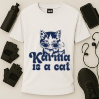 Karma Is A Cat Cooling Performance Crew T-Shirt