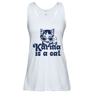 Karma Is A Cat Ladies Essential Flowy Tank