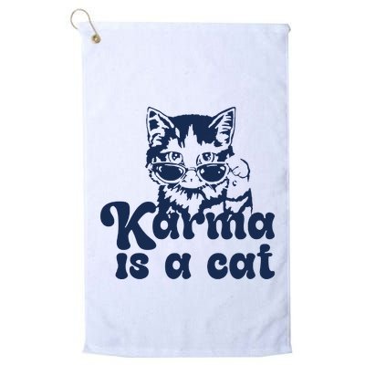 Karma Is A Cat Golf Towel
