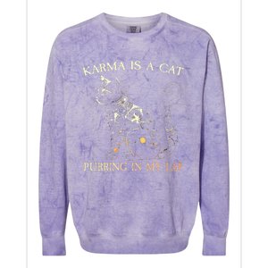 karma is a cat purring in my lap karma Colorblast Crewneck Sweatshirt