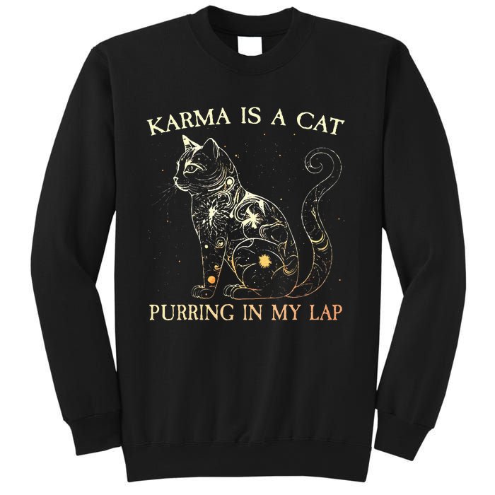 karma is a cat purring in my lap karma Sweatshirt