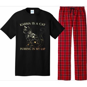 karma is a cat purring in my lap karma Pajama Set