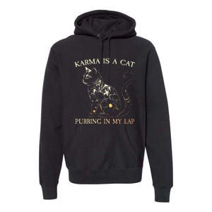 karma is a cat purring in my lap karma Premium Hoodie