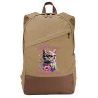 Karma Is A Cat Purring In My Lap Cotton Canvas Backpack