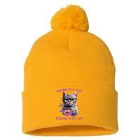 Karma Is A Cat Purring In My Lap Pom Pom 12in Knit Beanie
