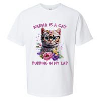 Karma Is A Cat Purring In My Lap Sueded Cloud Jersey T-Shirt
