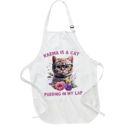 Karma Is A Cat Purring In My Lap Apron
