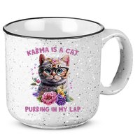 Karma Is A Cat Purring In My Lap 15oz Campfire Ceramic Mug