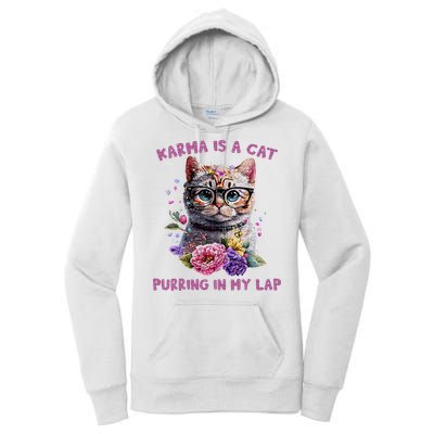 Karma Is A Cat Purring In My Lap Women's Pullover Hoodie