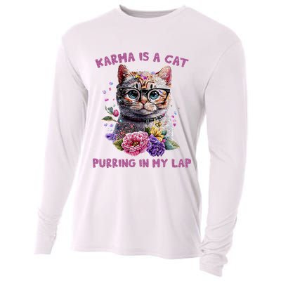 Karma Is A Cat Purring In My Lap Cooling Performance Long Sleeve Crew