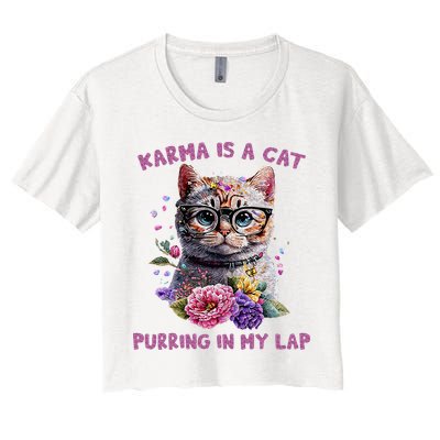 Karma Is A Cat Purring In My Lap Crop Top