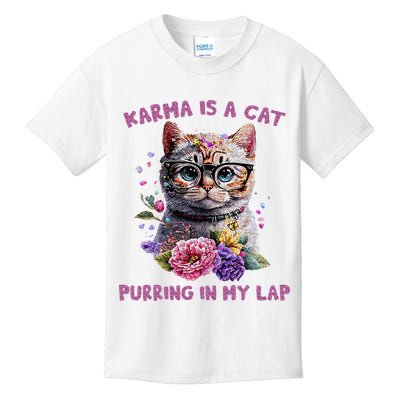 Karma Is A Cat Purring In My Lap Kids T-Shirt
