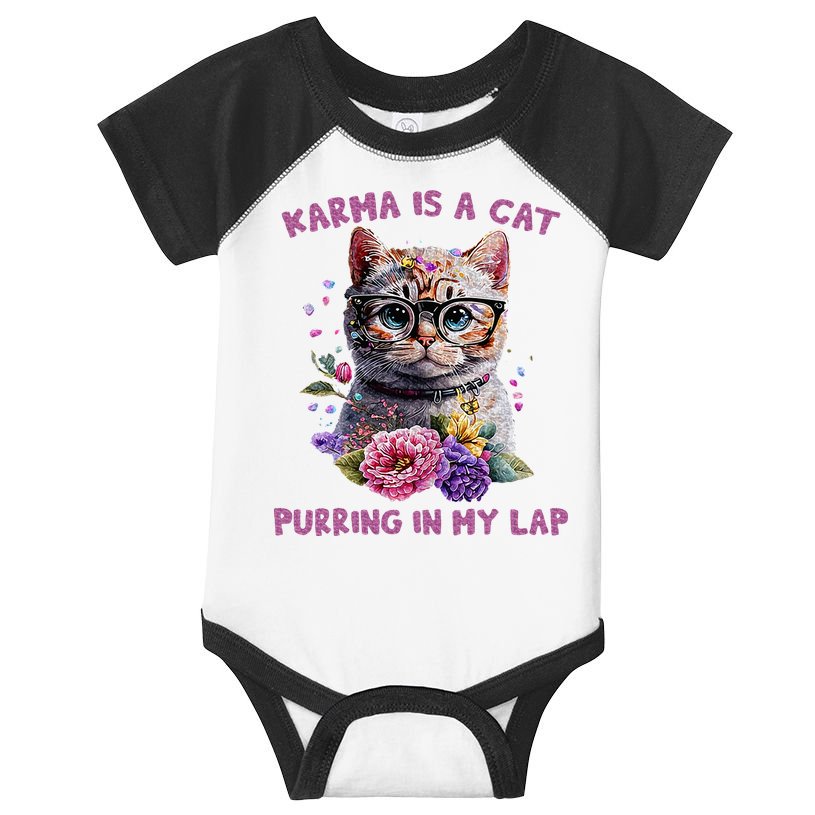 Karma Is A Cat Purring In My Lap Infant Baby Jersey Bodysuit