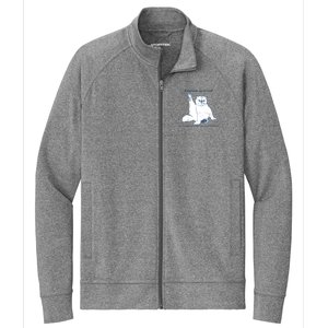 Karma Is A Cat Purring In My Lap Cause It Loves Me Cat Love Stretch Full-Zip Cadet Jacket