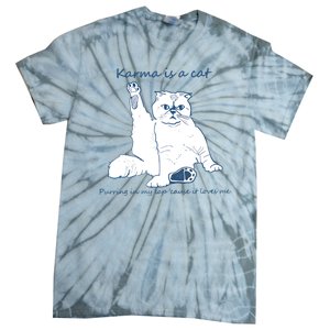 Karma Is A Cat Purring In My Lap Cause It Loves Me Cat Love Tie-Dye T-Shirt