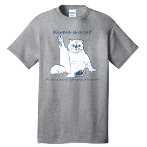 Karma Is A Cat Purring In My Lap Cause It Loves Me Cat Love Tall T-Shirt