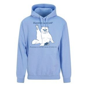 Karma Is A Cat Purring In My Lap Cause It Loves Me Cat Love Unisex Surf Hoodie