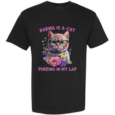 Karma Is A Cat Purring In My Lap Garment-Dyed Heavyweight T-Shirt