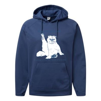 Karma Is A Cat Purring In My Lap Cause It Loves Me Performance Fleece Hoodie