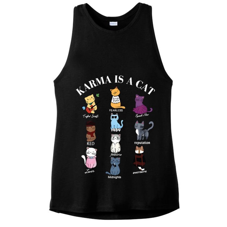Karma Is A Cat Ladies PosiCharge Tri-Blend Wicking Tank