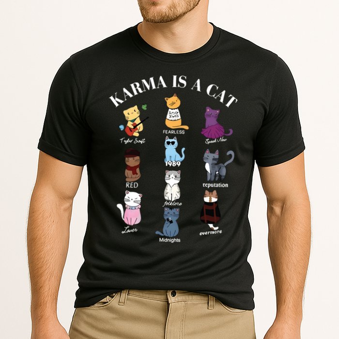 Karma Is A Cat Cooling Performance Crew T-Shirt