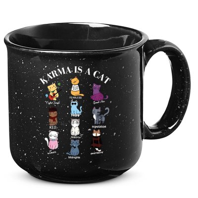 Karma Is A Cat 15oz Campfire Ceramic Mug
