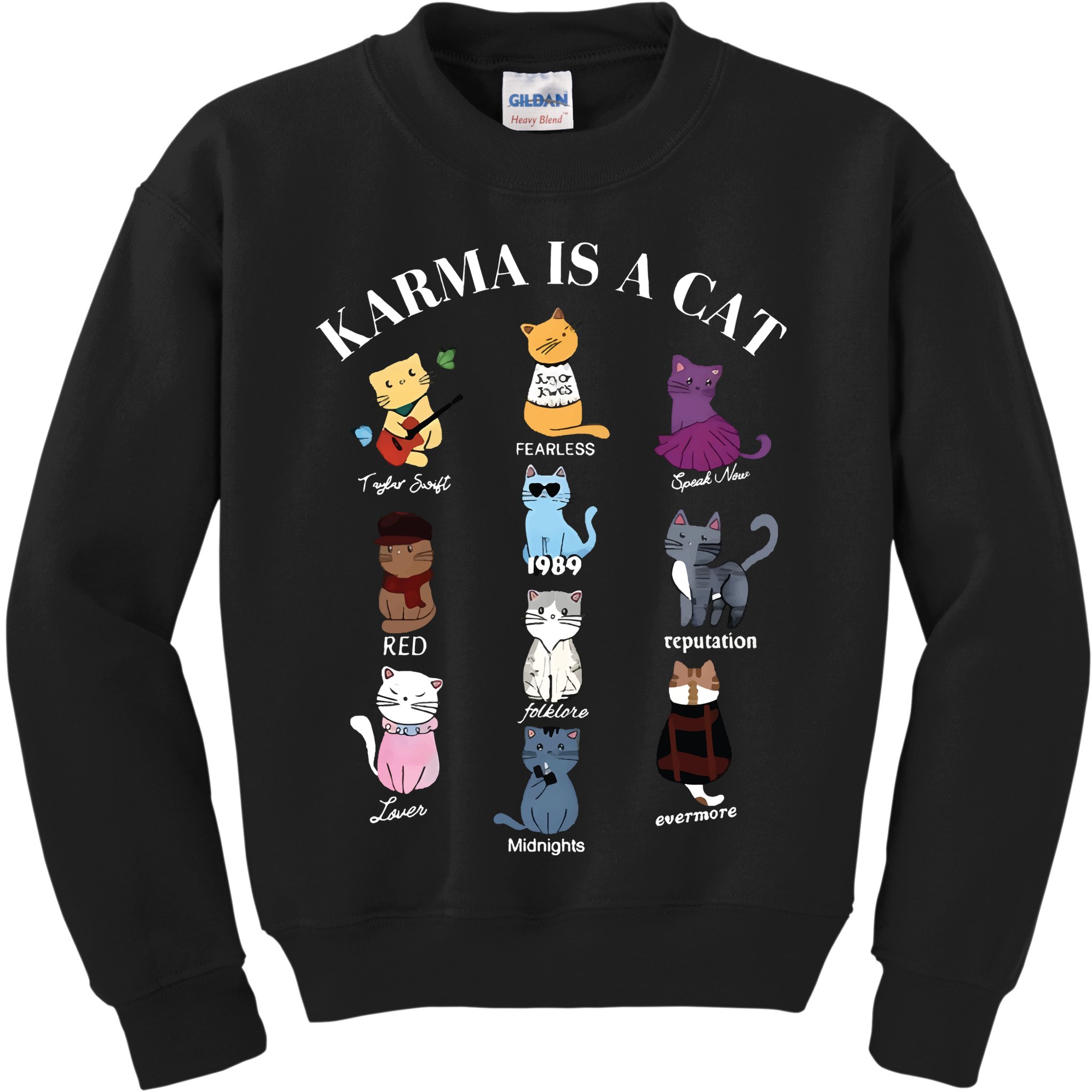 Karma Is A Cat Kids Sweatshirt