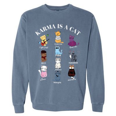 Karma Is A Cat Garment-Dyed Sweatshirt