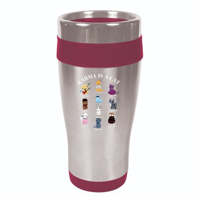 Karma Is A Cat 16oz Travel Tumbler