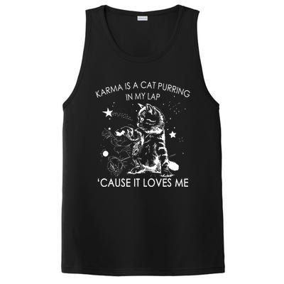 Karma Is A Cat Purring In My Lap Cause It Loves Me Cat Lover PosiCharge Competitor Tank