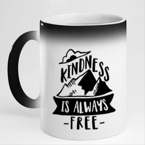 Kindness Is Always Free Anti Bullying Week Unity Day Cute Gift 11oz Black Color Changing Mug